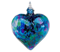 Glass Eye heart ornament